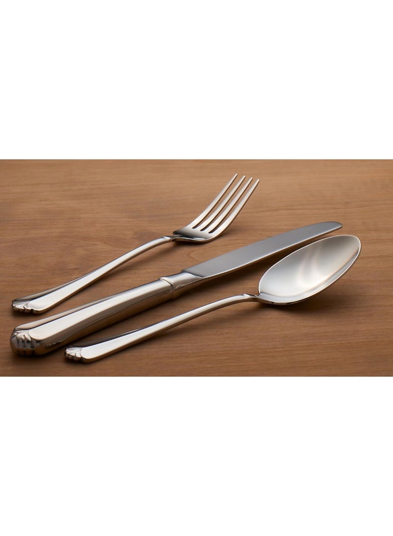 Oneida Golden Juilliard 5 Piece Fine Flatware Set, 18/10 Stainless, Service for 1,Silver - Image 2