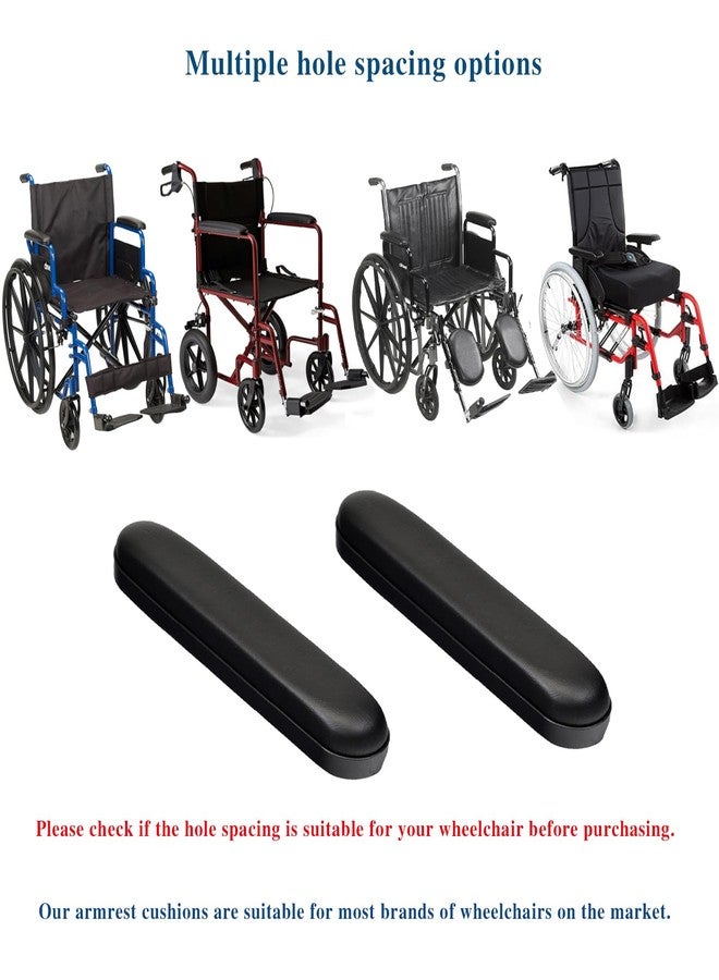 HMZ Full Length Padded Armrest Black 10-1/4" Long wheelchair and transport chair arm cushions, black (1 pair) compatible with all brands(10-1/4") - Image 5