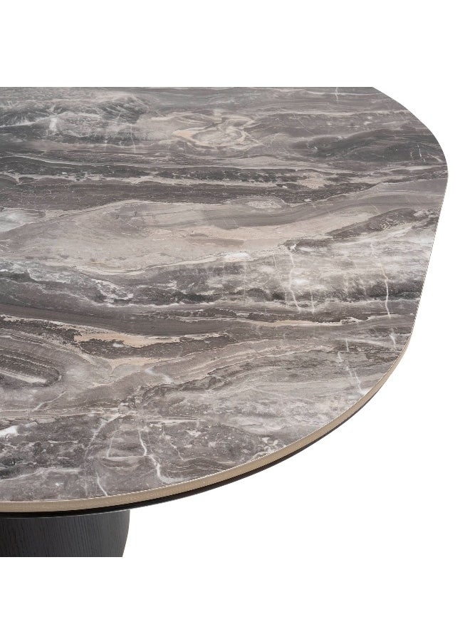 Pan Home Kestan 8 Seater Dining Table Ceramic Top - Grey And Brown  - Image 1