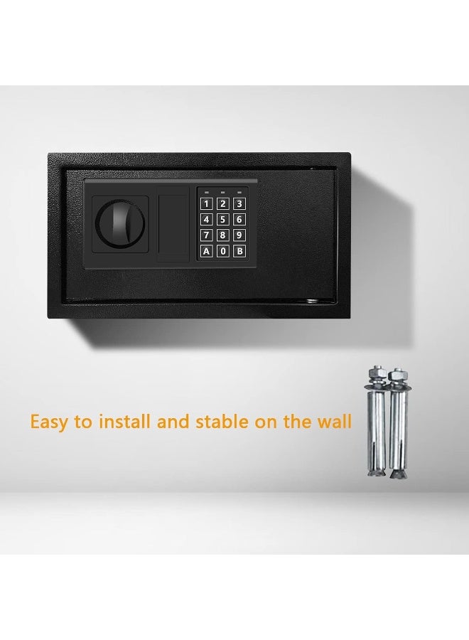 Security Safe - Digital Safe Electronic Steel Lock Box with Keypad to Protect Money, Jewelry, Passports for Home, Business or Travel, Black - Image 2