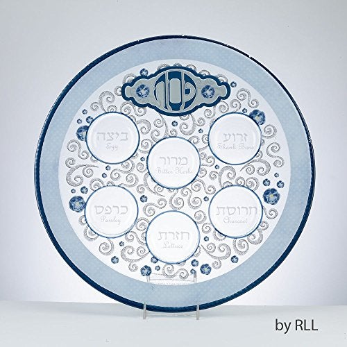 Rite Lite Passover Elegant Glass Seder Plate - 12" round - Image 1