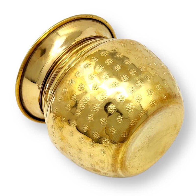 Hashcart Kalash for Puja, Kalasham for Pooja [ Size - Small, Height -9 cms ] Brass Lota for Pooja Pot Wedding Purpose - Brass Vessel Indian, Indian Decor Hashcart Â® - Image 5