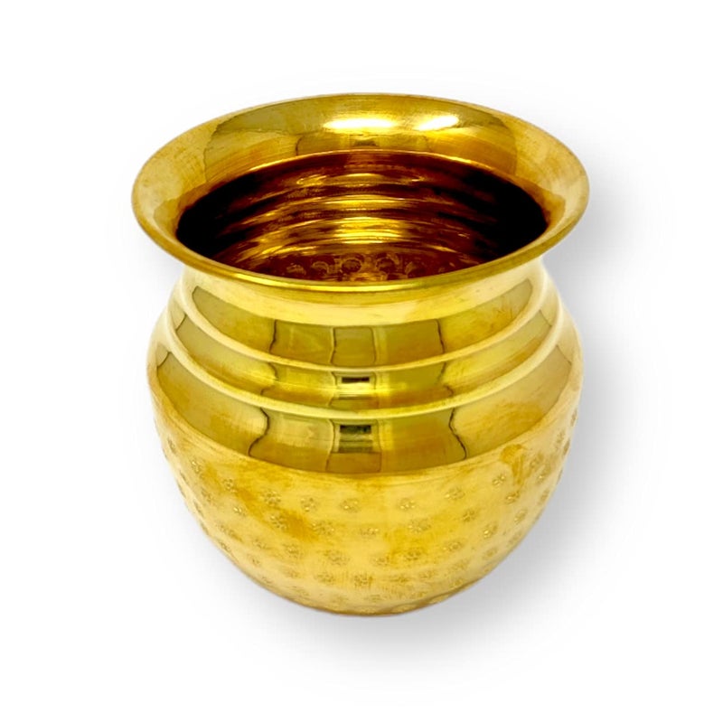 Hashcart Kalash for Puja, Kalasham for Pooja [ Size - Small, Height -9 cms ] Brass Lota for Pooja Pot Wedding Purpose - Brass Vessel Indian, Indian Decor Hashcart Â® - Image 2