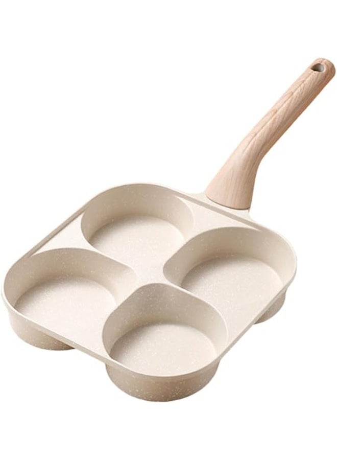 4-Cup Egg and Omelet Pan – Non-stick surface, suitable for induction and gas stoves, features separate compartments, ideal for pancakes and breakfast meals, easy to clean. - Image 1