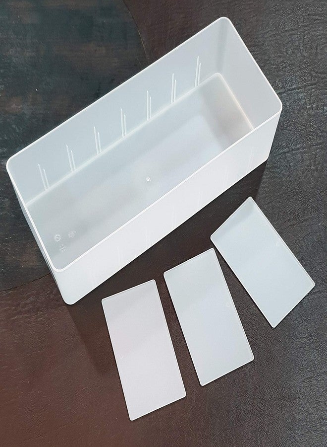 STORE 2508 Store2508® Adjustable Plastic Organiser Box for Undergarments, Toiletries, Cosmetics, Makeup Brushes Etc (Pack of 3) - Image 5