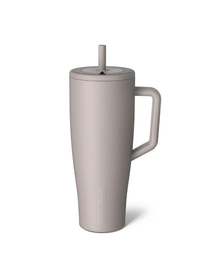 BRUMATE 40 oz Tumbler with Handle and Straw | 100% Leakproof Insulated Tumbler with Lid and Straw | Made of Stainless Steel | Cup Holder Friendly Base | 40oz (Mocha) - Image 1