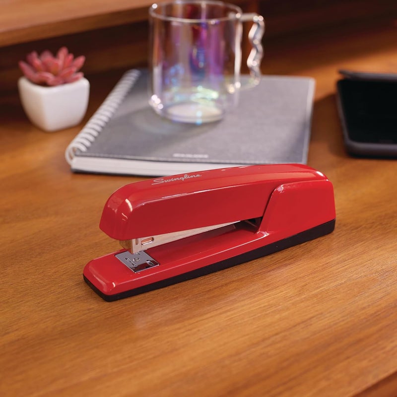 Swingline 747 Business Stapler - 30 Sheet Capacity, Jam Free, Metal Construction, Rio Red - Image 2