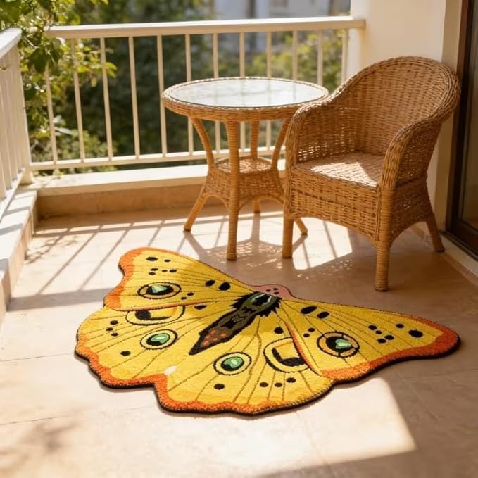 Tnessential Yellow Butterfly Rug - Image 1