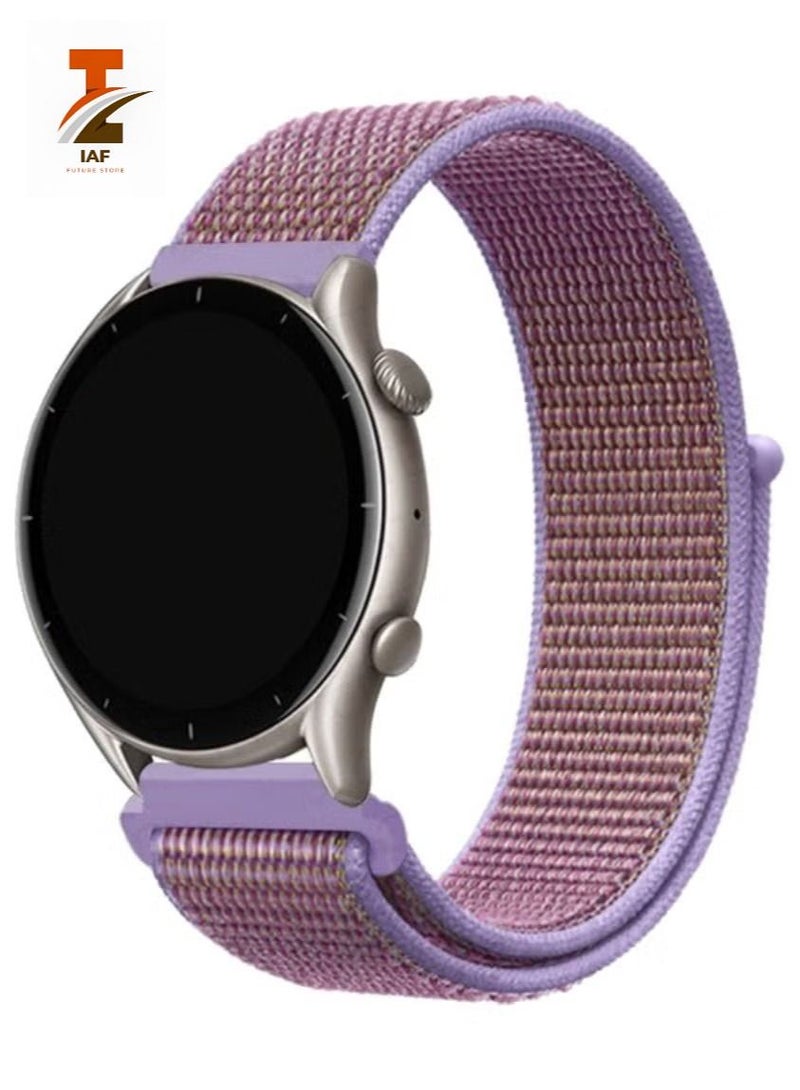 IAF 20mm Universal Nylon Loop Strap Replacement Band for Samsung Huawei Honor Xiaomi Mi Amazfit Garmin Fitbit Fossil Smart Watches