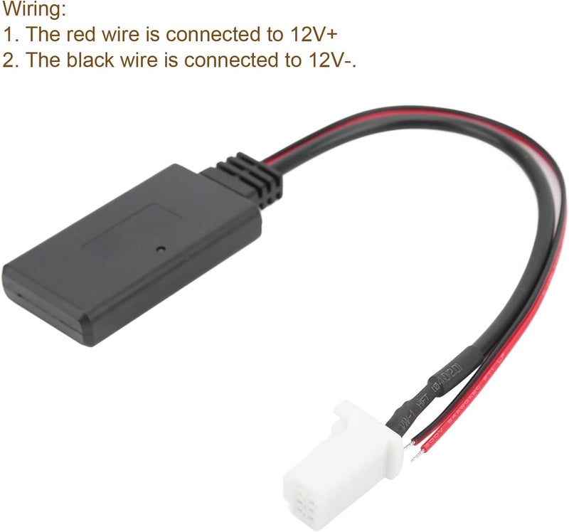 ويوبلز وحدة بلوتوث لاسلكية للسيارة، وحدة بلوتوث 5.0 لاسلكية للموسيقى بـ 8 دبابيس، محول كابل صوت AUX بديل لسيارات سويفت وفيتارا وجيميني - Image 2