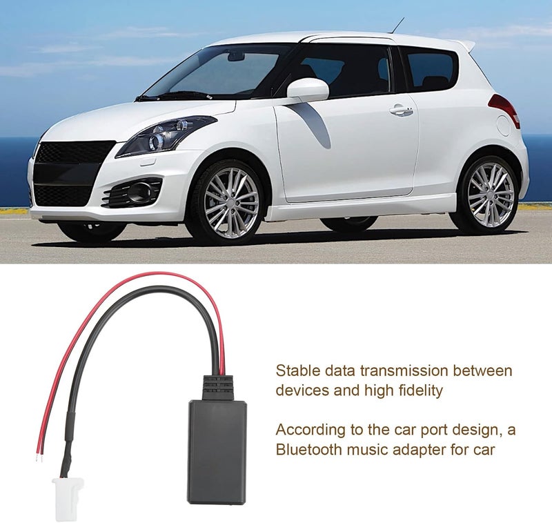 ويوبلز وحدة بلوتوث لاسلكية للسيارة، وحدة بلوتوث 5.0 لاسلكية للموسيقى بـ 8 دبابيس، محول كابل صوت AUX بديل لسيارات سويفت وفيتارا وجيميني - Image 4