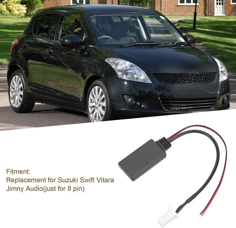 ويوبلز وحدة بلوتوث لاسلكية للسيارة، وحدة بلوتوث 5.0 لاسلكية للموسيقى بـ 8 دبابيس، محول كابل صوت AUX بديل لسيارات سويفت وفيتارا وجيميني - Image 5