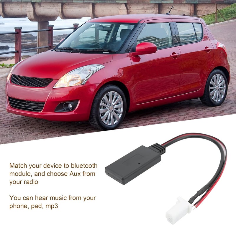 ويوبلز وحدة بلوتوث لاسلكية للسيارة، وحدة بلوتوث 5.0 لاسلكية للموسيقى بـ 8 دبابيس، محول كابل صوت AUX بديل لسيارات سويفت وفيتارا وجيميني - Image 3