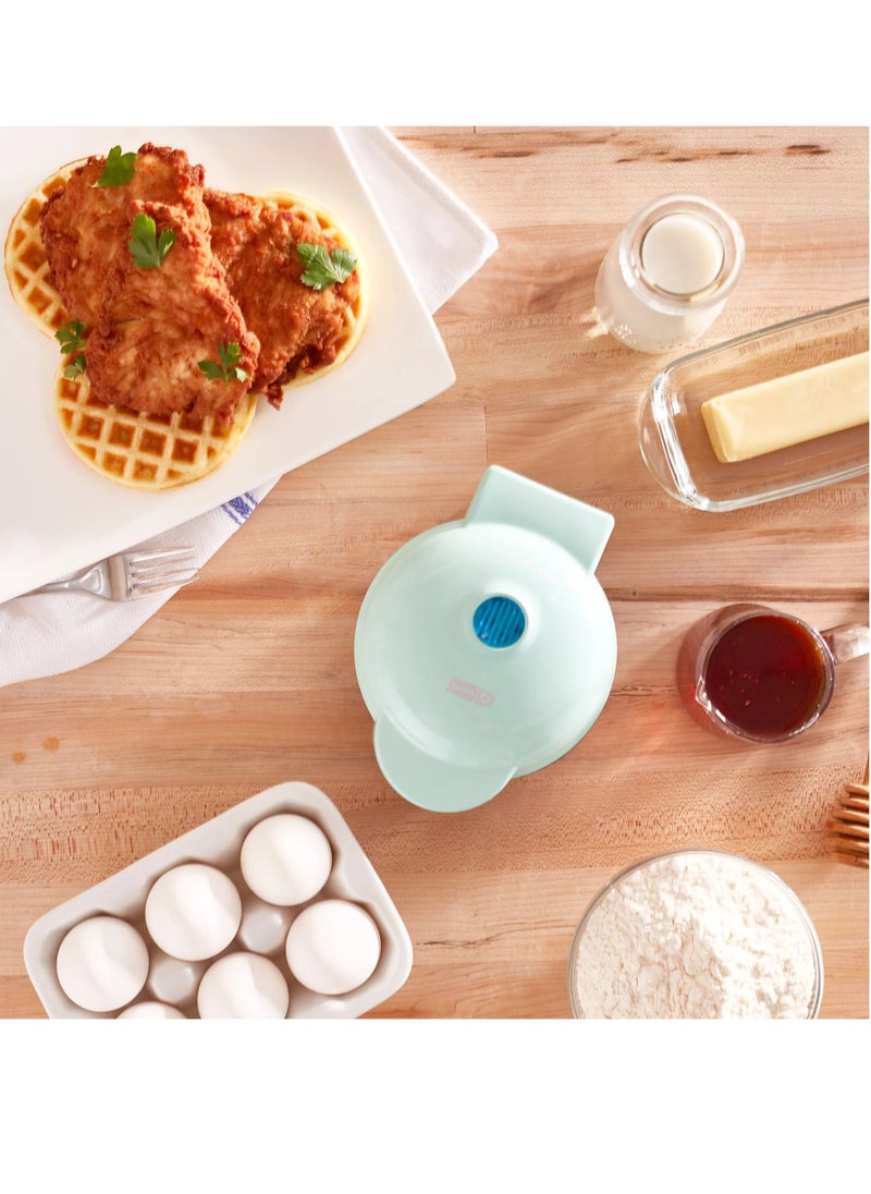 Dash Dash Mini Waffle Maker Machine for Individuals Aqua  - Image 4