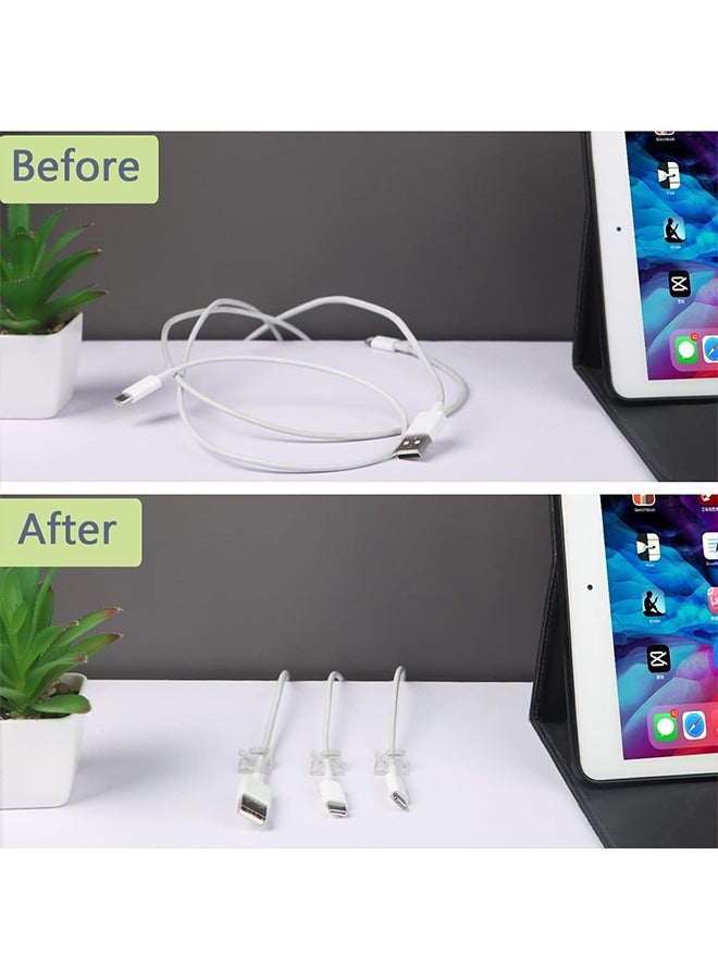 مشابك كبلات من فئة 60 بكس، مشابك أسلاك خارجية خالية من الثقوب، كلابات كبلات لاصقة، حامل منظم أسلاك المكتب، إدارة كبلات حائط، أضواء عيد الميلاد، أضواء خرافية، زخارف معلقة (واضحة) - Image 3