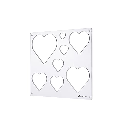 HERMIT TOOLS 12"*10" inches 8-in-1 Heart Inlay Template | Router and Decorative Templates for Woodworking - Image 1