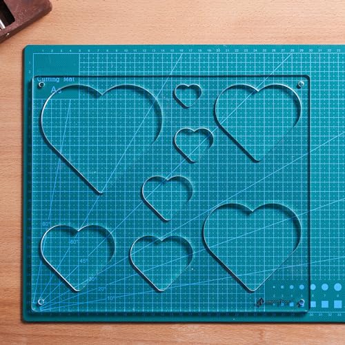 HERMIT TOOLS 12"*10" inches 8-in-1 Heart Inlay Template | Router and Decorative Templates for Woodworking - Image 2
