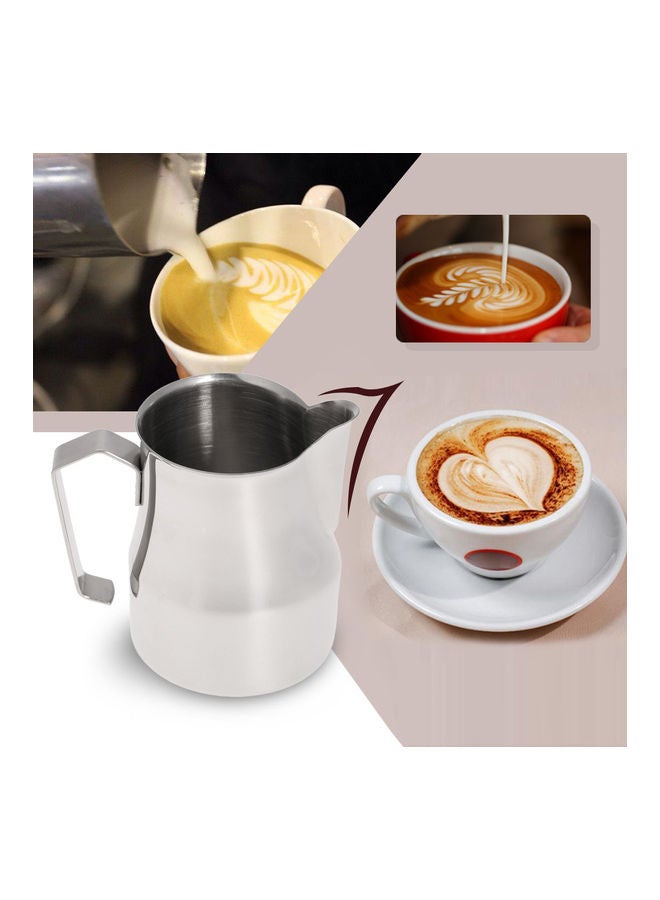 NIBEMINENT 304 Stainless Steel Professional Italian Type Milk Frothing Pitcher Foam Container Silver 11.50 x 8.00 11.00cm  - Image 5