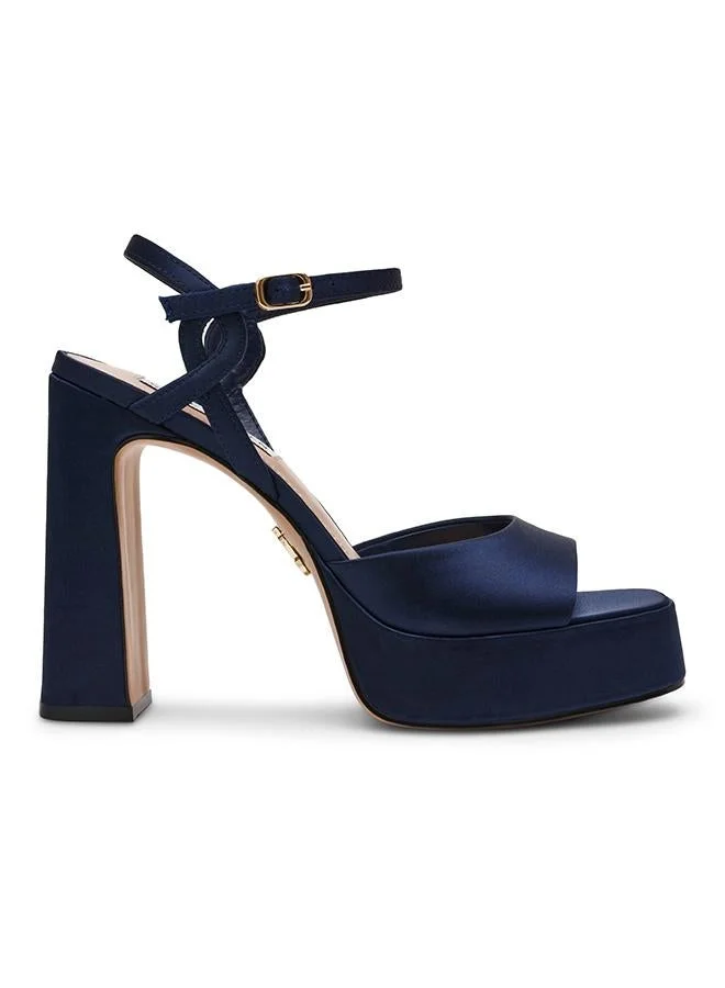 Miliana Blue Heels Blue Satin Women's Heeled Sandals