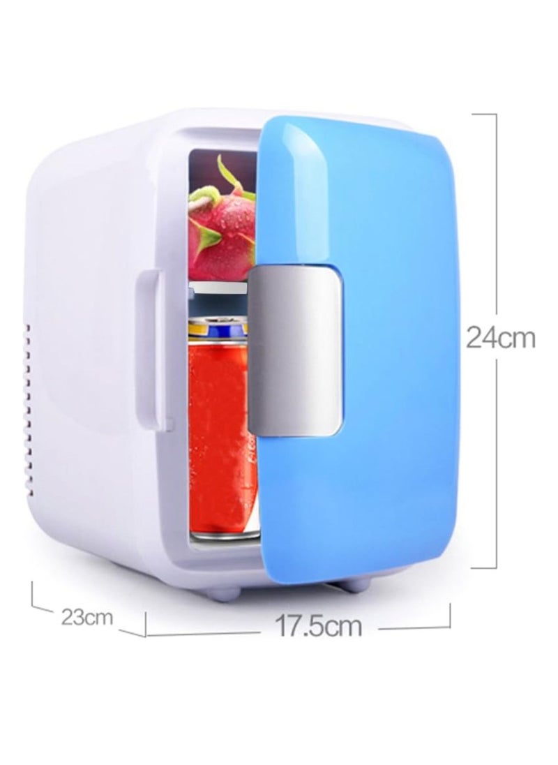 Generic Mini 4L Makeup Fridge Portable Cooler and Warmer with Handle, 220V for Home and 12V for Car Compact Countertop Fridge for Travel, Car, and Drinks Color (Blue, Pink)  - Image 5