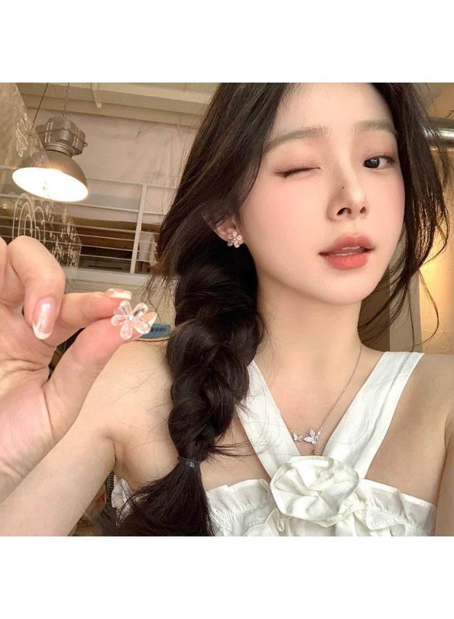 Goolsky Summer Transparent Flower Stud Earrings – Minimalist Sweet & Unique Earrings for Women - Image 2