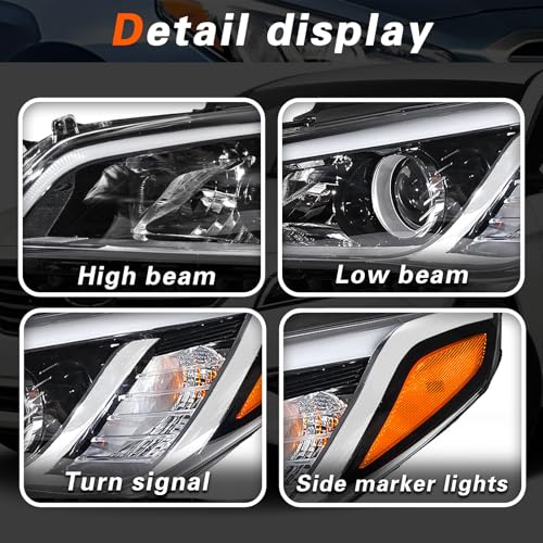 TODO مجموعة مصابيح أمامية متوافقة مع 2015 2016 2017 سوناتا، مصباح أمامي يستبدل 92101C2000 HY2502183 | الجانب الأيسر للسائق (غير مخصص للهجين) - Image 4