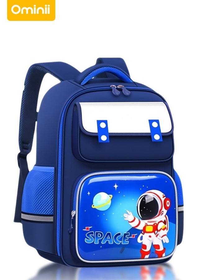 Ominii 2PCS Kids Ergonomic Backpack Set â€“ Waterproof and Lightweight School Bags with Astronaut Space Design, Spacious Capacity for Boys Aged 6 to 12 - Image 2