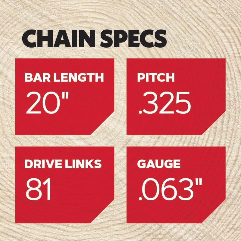 Oregon L81 ControlCut Chainsaw Chain for 20-Inch Bar, 81 Drive Links, Low-Kickback Chain, fits Several Stihl Models Gray - Image 3