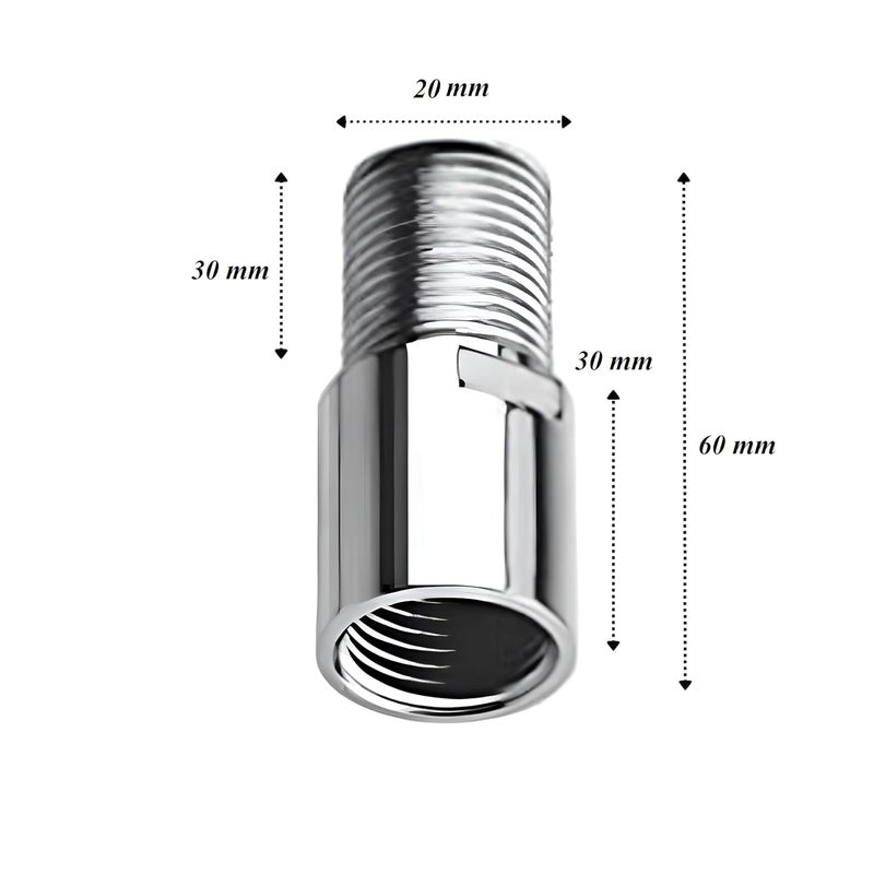 NEW WARE CP Brass Extension Nipple 25 Inch Durable Pipe Fittings with Chrome Finish Pack of 8 - Image 2