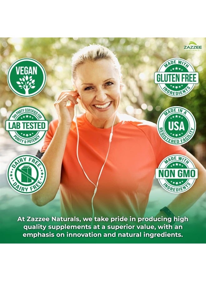 Zazzee مستخلص الرمان بقوة إضافية 20:1، 40% حمض إيلاغيك، 500 ملغ، 120 كبسولة نباتية، دعم المناعة ومضادات الأكسدة، غير معدلة وراثيًا وطبيعية بالكامل - Image 5