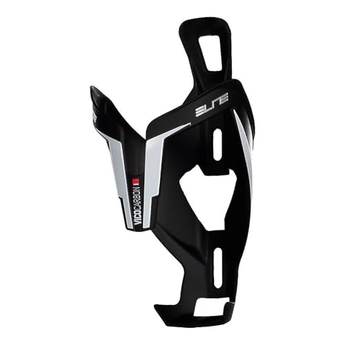 Elite Vico Carbon Bottle Cage – Matte Black with White Graphic – Ultra-Lightweight Italian Carbon Fiber - Image 3