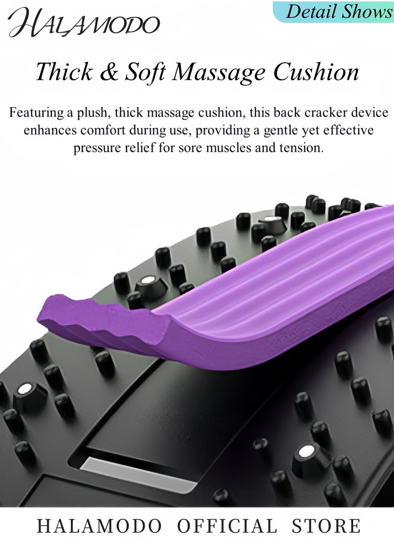 HALAMODO - Back Stretcher for Lower Back Pain Relief 4 Level Adjustable Arch Lumbar Back Cracker Board Back Cracking Device Back Massager for Scoliosis & Spine Decompression Support - Image 1
