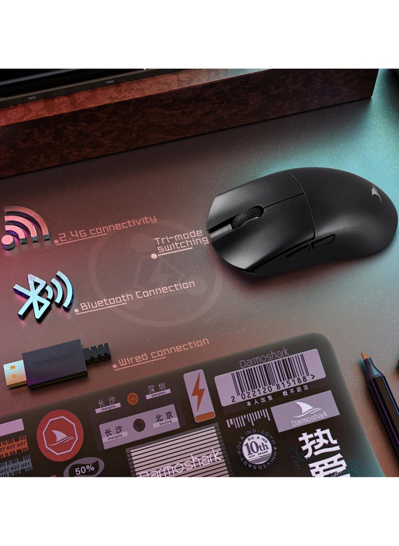 Darmoshark - M3 Wireless Gaming Mouse,Tri-Mode 2.4G/USB-C/Bluetooth,26000DPI,5 programmable button,Computer Mouse for Laptop,PC,Mac - Image 1
