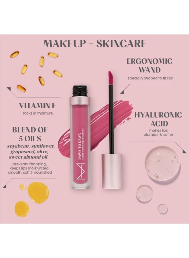House Of Makeup Hydrating Liquid Lipstick | Nude Lipstick Shades | Comfy Liquid Lipsticks For Women | Everyday Nude Shade Lipstick | Liquid Matte Lipstick | 5 ml | (Candy Frost) - Image 3