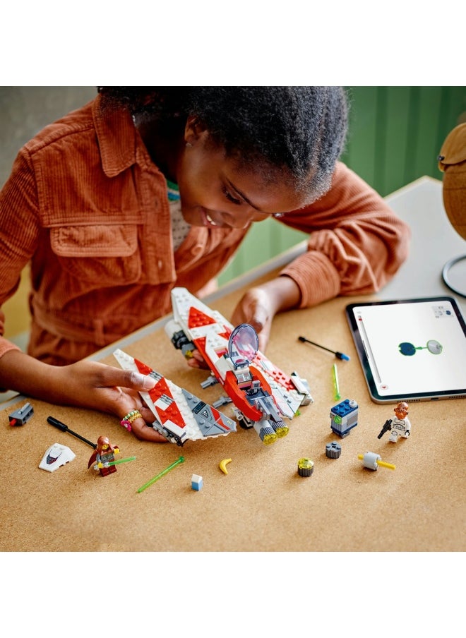 ليغو - مركبة لعبة قابلة للبناء مقاتلة الجيداي بوب من LEGO® Star Wars™‍‌‎، مركبة فضاء من المكعبات، شخصية مفضّلة للهواة، فكرة هدية عيد ميلاد للصبيان والبنات وكلّ الهواة بعمر 8 سنوات أو أكثر 75388 (305 قطعة) - Image 1