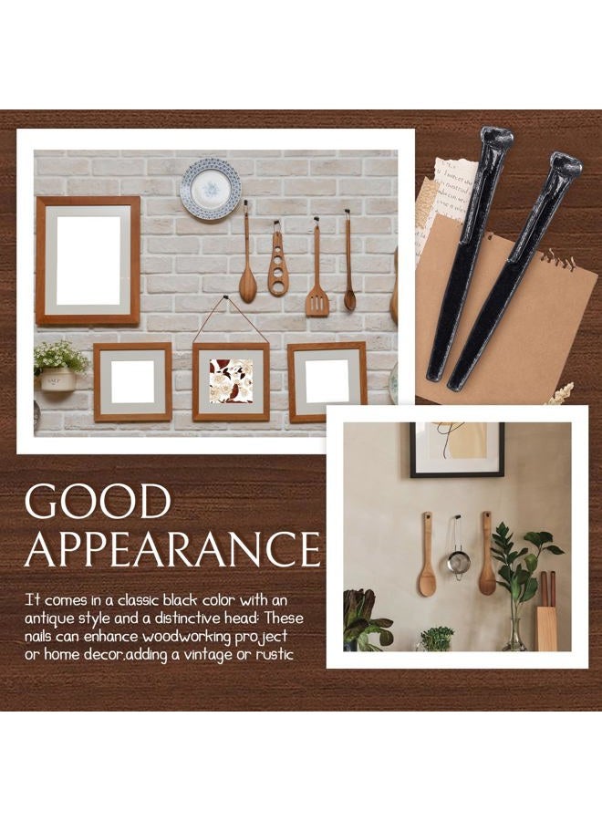 Yaocom 25 Pcs Antique Head Nails Decorative Antique Black Nail Railroad Spike Iron Nails for Hanging Handmade Project(2 Inch) - Image 4