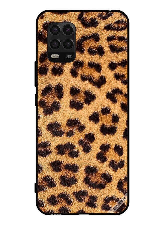 Covernex Protective Case Cover For Xiaomi Mi 10 Lite 5G Leopard Pattern Black & Brown  - Image 1