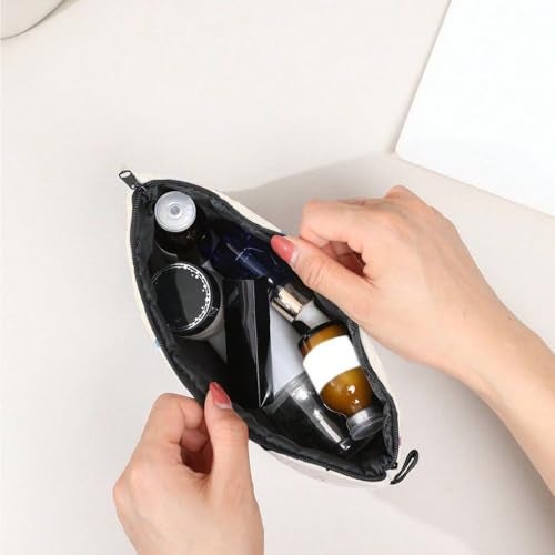 FITINI Makeup Bag Lemon Travel Small Portable Cosmetic Organizer Pouch for Women Girls Zipper Waterproof Clutch Toiletry Storage Purse - Image 5