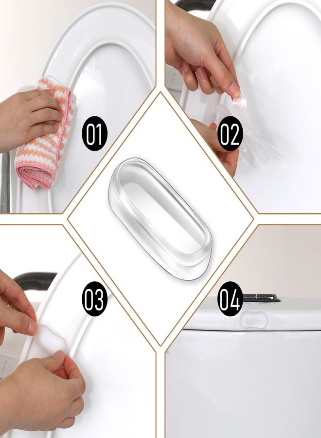 salbsever 20 Pcs Toilet Seat Bumper Toilet Seat Bidet Replacement Kit Toilet Seat Buffers Universal Replacement Bumpers Silicone Rubber Bumpers for Bidet Toilet Seat Bumpers for Lid for Families Hotels - Image 2
