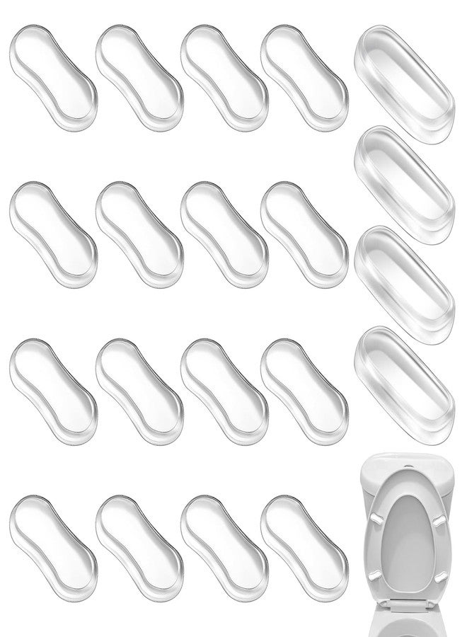salbsever 20 Pcs Toilet Seat Bumper Toilet Seat Bidet Replacement Kit Toilet Seat Buffers Universal Replacement Bumpers Silicone Rubber Bumpers for Bidet Toilet Seat Bumpers for Lid for Families Hotels - Image 1