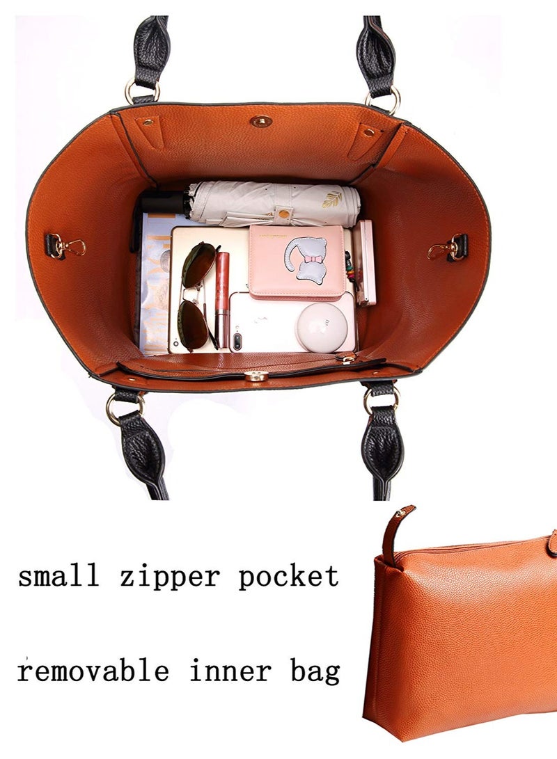 KUYING Waterproof Synthetic Leather Tote Shoulder Bag  - Image 4