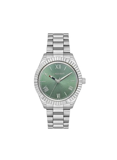U.S. Polo Assn. Novelties 36mm Women's Watch with Green Dial & Stainless Steel Bracelet