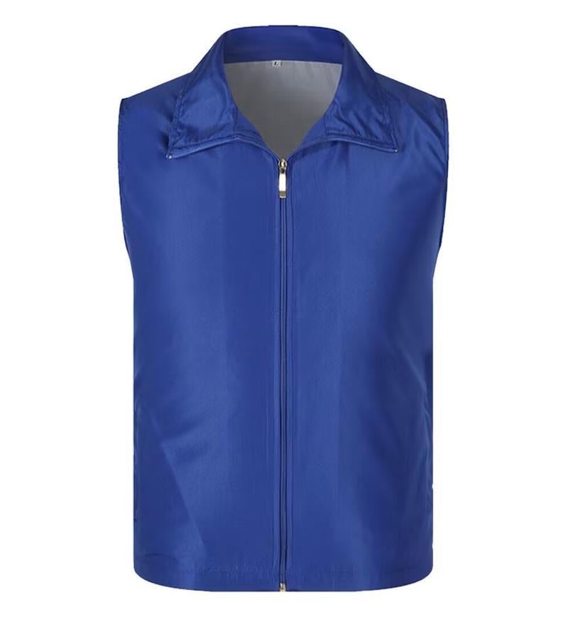 Volunteer Red Vest Custom Print logo Volunteer Work Clothes Party Member Vest Fishing Net Vest Advertising Wholesale Royal blue
