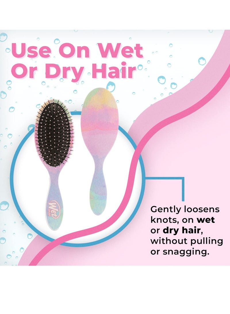 Wet Brush Wet Brush Original Detangler Hair Brush, Color Wash, Stripes, Ultra-Soft IntelliFlex Bristles - Detangling Hairbrush Glides Through Tangles For Wet, Dry & Damaged Hair, Women & Men - Image 4