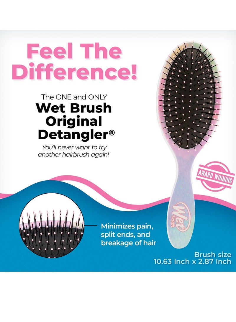 Wet Brush Wet Brush Original Detangler Hair Brush, Color Wash, Stripes, Ultra-Soft IntelliFlex Bristles - Detangling Hairbrush Glides Through Tangles For Wet, Dry & Damaged Hair, Women & Men - Image 2