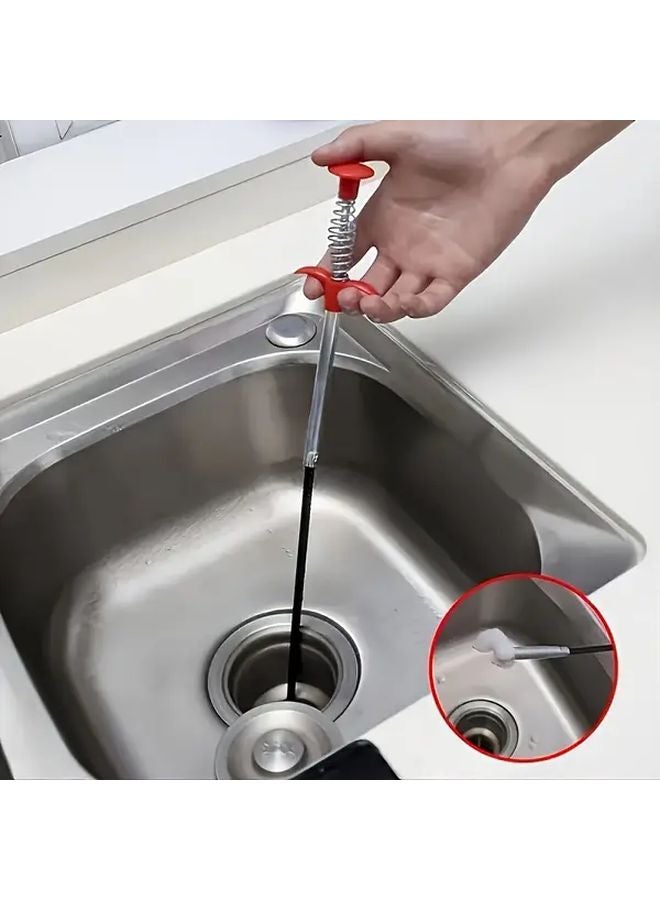 35.43 Inch Heavy Duty Toilet Drain Cleaner Tool with 4 Claws Flexible Handheld Sewer Grabber - Image 5
