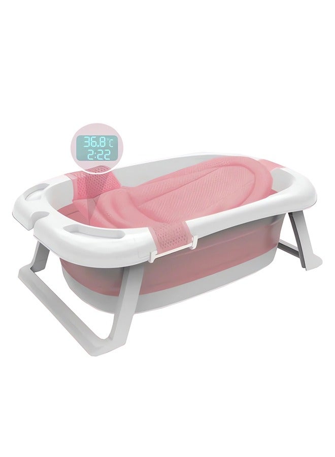 HXDream Portable Foldable Baby Bath With Temperature Sensing Safety Shower Tray And Bath Net - Image 1