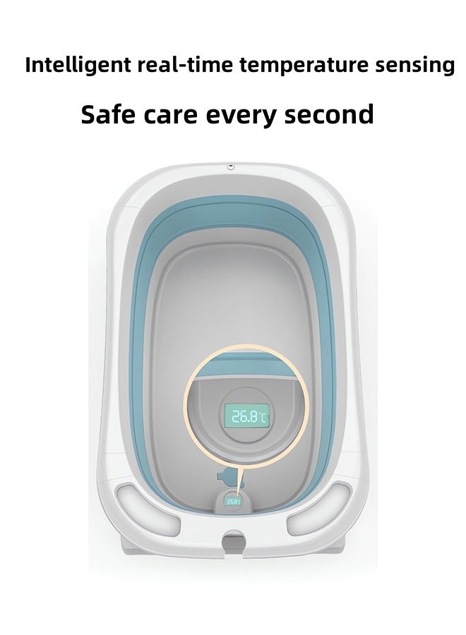 HXDream Portable Foldable Baby Bath With Temperature Sensing Safety Shower Tray And Bath Net - Image 2