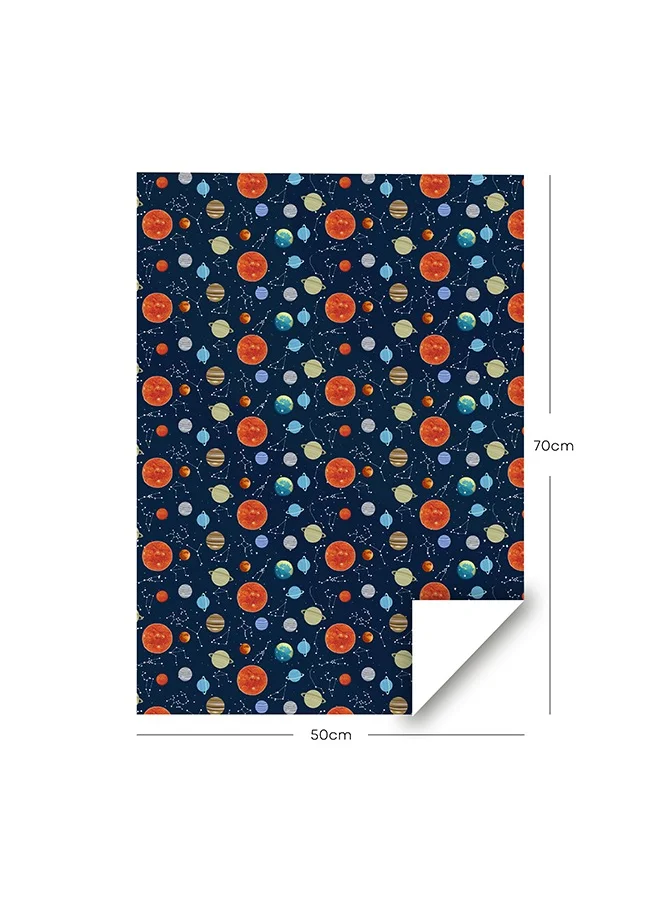 Share the Love Space Kids Wrapping Paper Pack – 4 Sheets (50 cm x 70 cm Each)