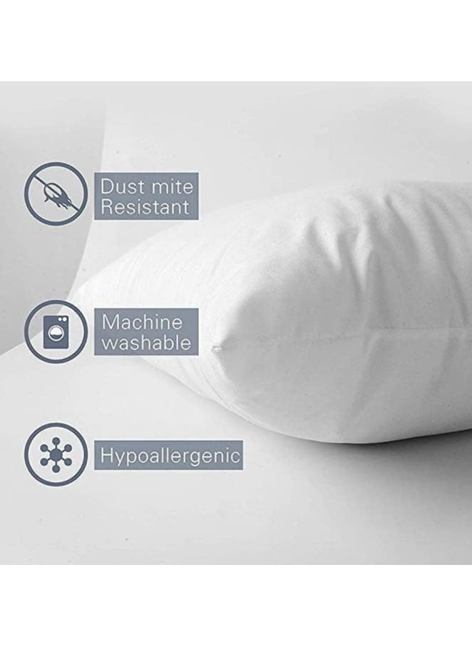 Somerfield - Somer Field - Super Soft Bedding Cushion, Cushion Stuffer Inserts, Hollow Siliconised Fibre Square Pillows - White - Best Buy (30x50 cm) - Image 1